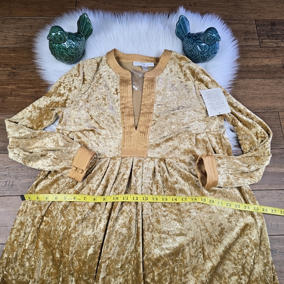 Boston Proper crushed velvet boho dress XS - Picture 12 of 16